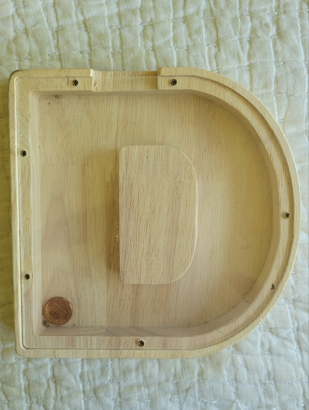 Wooden Piggy Bank "D" Initial